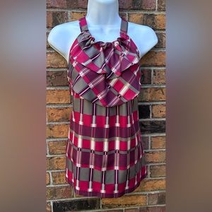 Banana Republic Plaid Halter Tank Beautiful, fall colors, size small, excellent